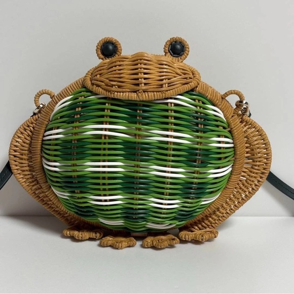 Green Frog-Shaped Woven Bag - Picture 6 of 6